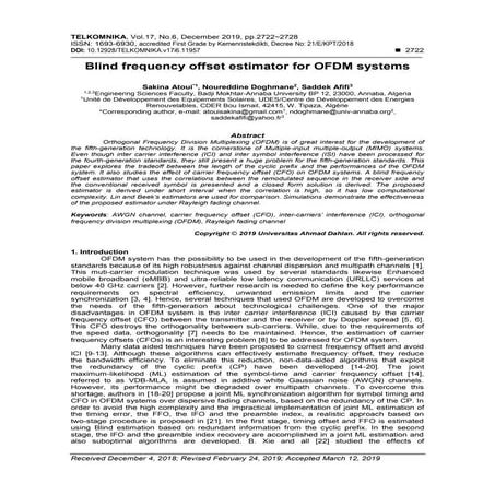 Blind PNLMS Adaptive Algorithm for SIMO FIR Channel Estimation | PPT