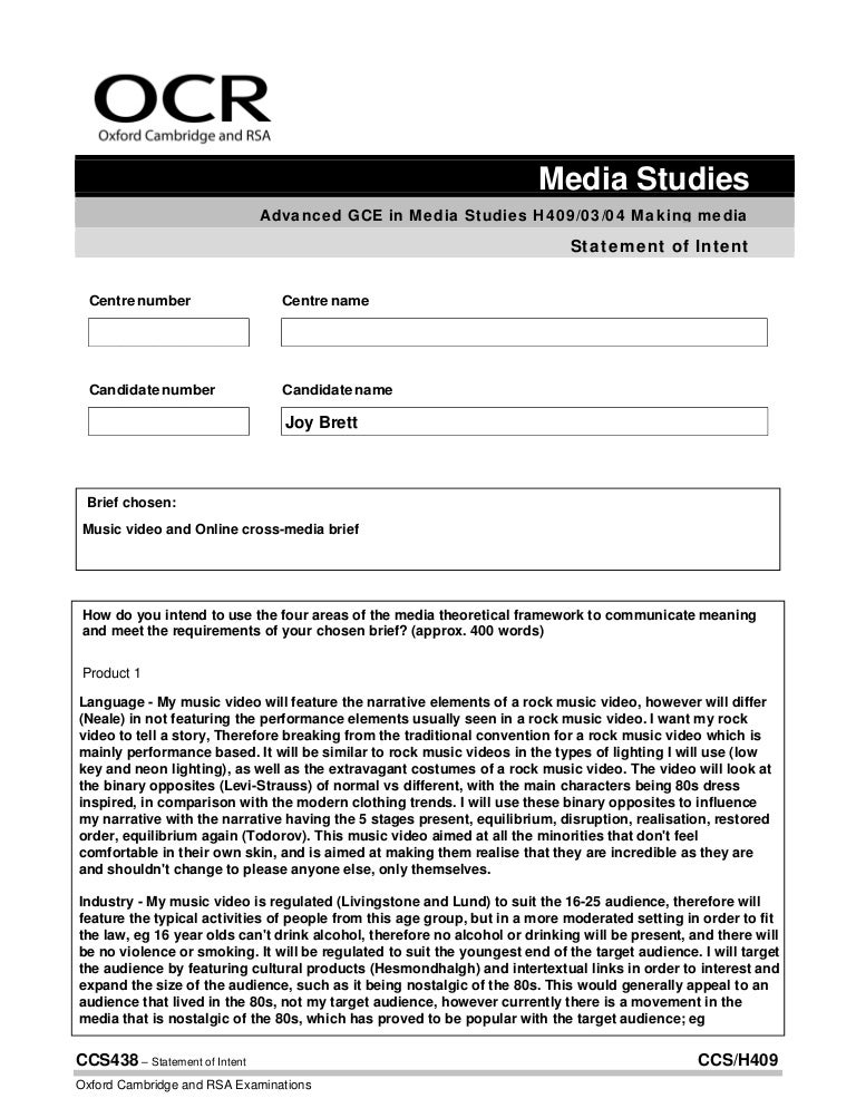 Positive intention statements picture