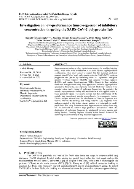 Investigation on low-performance tuned-regressor of inhibitory concentration ...