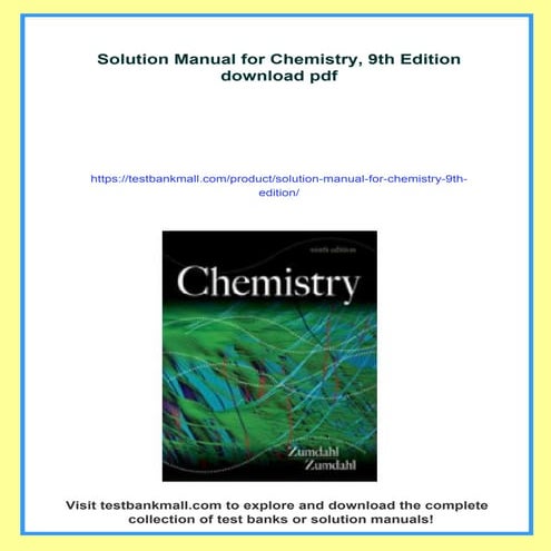 Solution Manual for Chemistry, 9th Edition | PDF