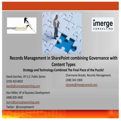Webinar: Records Management in SharePoint combining Governance with Content T...