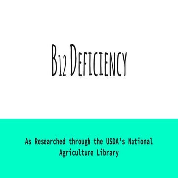 B12 Deficiency