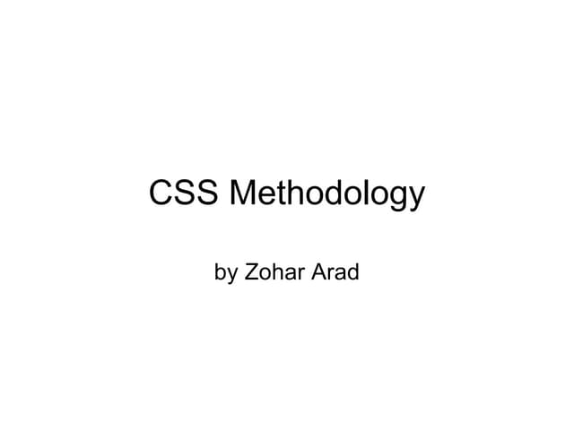 CSS Methodology