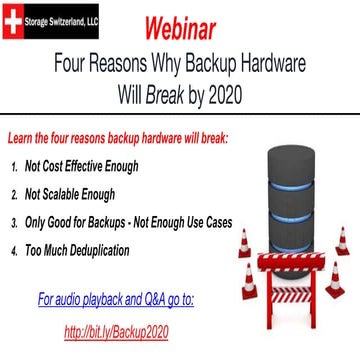 Four Reasons Why Your Backup & Recovery Hardware will Break by 2020