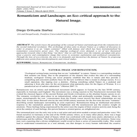 Romanticism and Landscape: an Eco-critical approach to the Natural Image