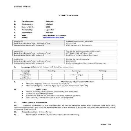 Revised cv | DOC