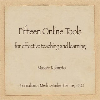 15 online tools for effective teach...