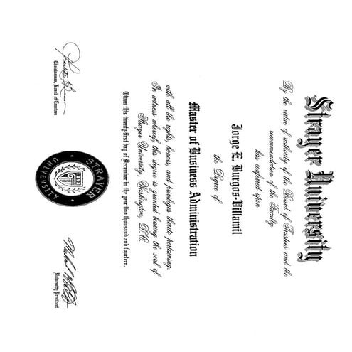 MBA Strayer University | PDF