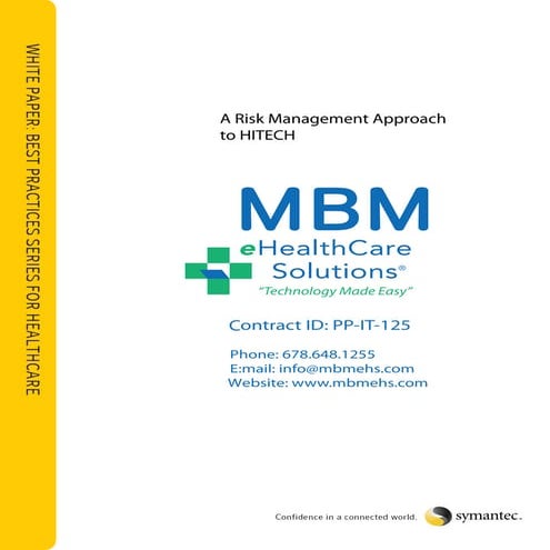 MBM A Risk Management Approach to HITECH Whitepaper