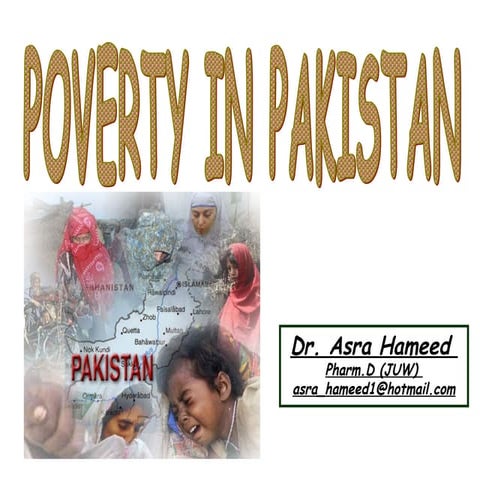 POVERTY IN PAKISTAN