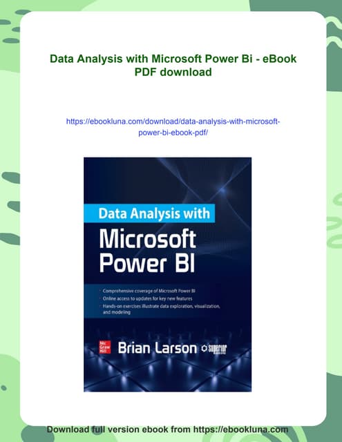 Data Analysis with Microsoft Power Bi - eBook PDF | PDF