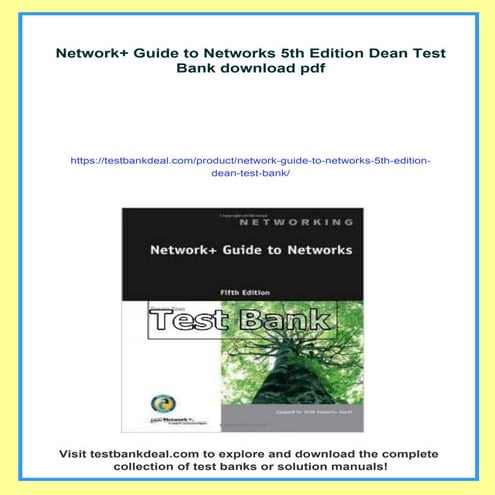 Network+ Guide to Networks 5th Edition Dean Test Bank | PDF