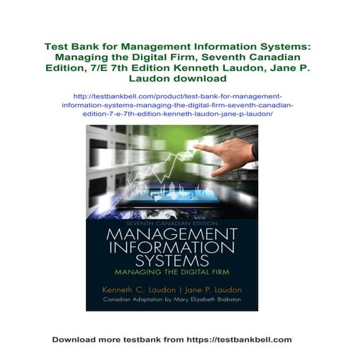 Test Bank for Management Information Systems: Managing the Digital Firm ...