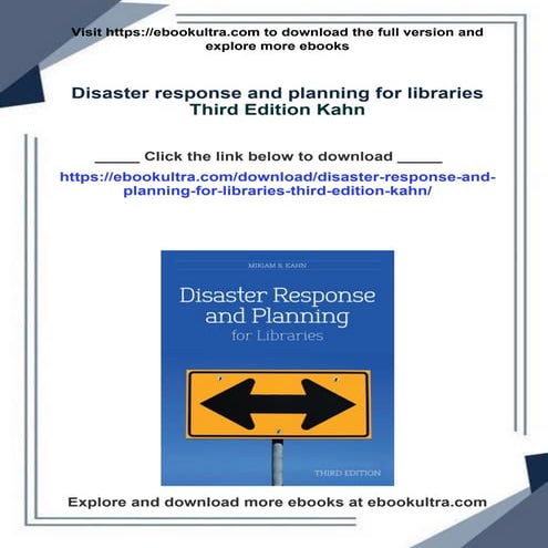 Disaster planning and response for archives and libraries | PDF