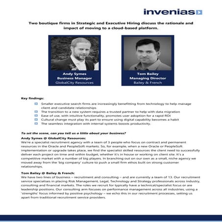 2016-04 Invenias Roundtable discussion with GlobalCity and BaileyFrench FINAL...