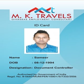SAMEER DOCUMENT CONTOLLER ID