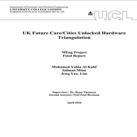4th Year Project - Indoor Positioning System
