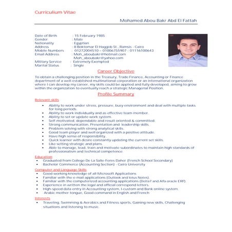 Curriculum Vitae Jan.15 Mohamed Abou Bakr