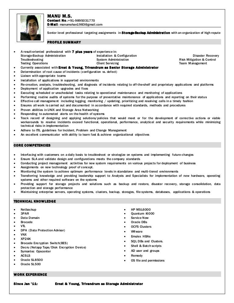 storage backup resume storage administrator resumes