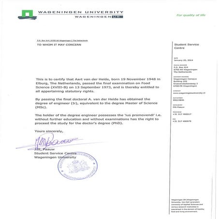 diploma WUR | PDF