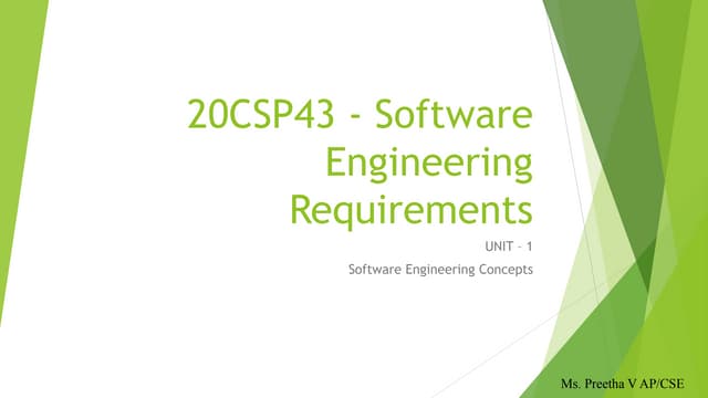 Software Requirements Engineering - SRE also called as Requirements