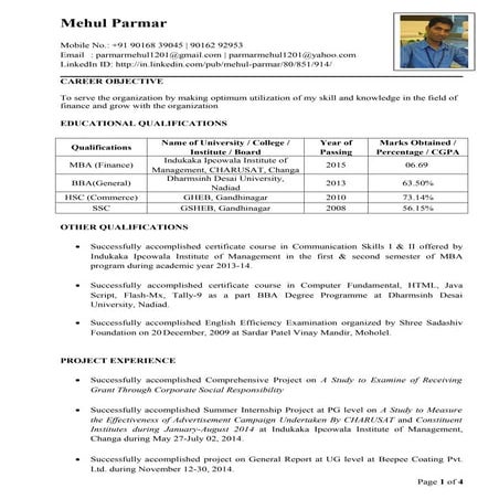 Standard CV | PDF