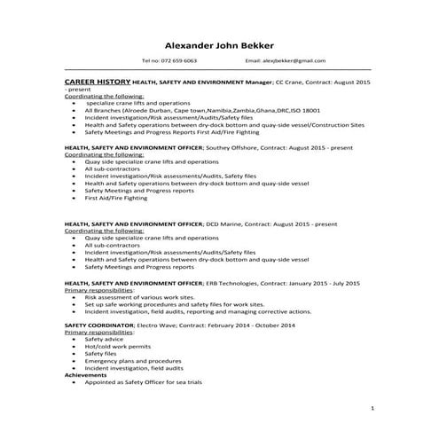 Norman le Roux CV | DOC