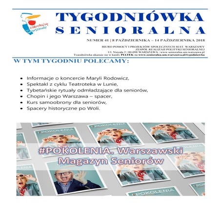 Tygodniówka Senioralna nr 41