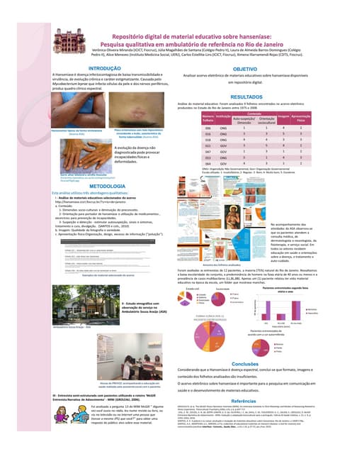 Repositório digital de material educativo sobre hanseníase: pesquisa qualitativa em ambulatório de referência no Rio de Janeiro - CONFOA 2017
