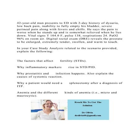 A 32-year-old female presents to the ED with a chief complaint of fe.docx