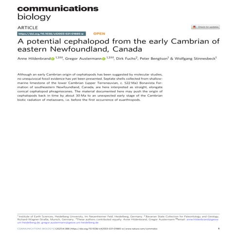 early Cambrian of eastern Newfoundland.pdfpdf