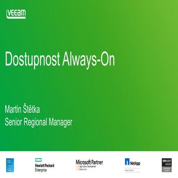 Veeam - Dostupnost Always-On 