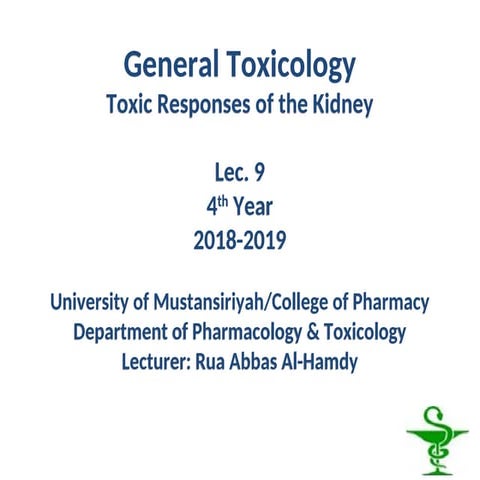 toxicity in kidney by xenobiotics ppt.ppt