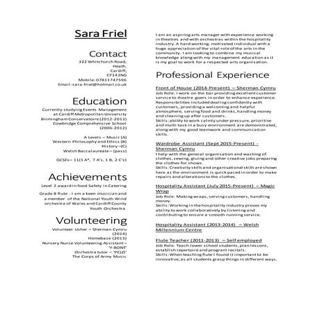 Sara Friel CV | DOCX