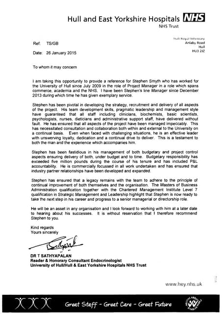 Allison Tretton Letter of Reference | PDF