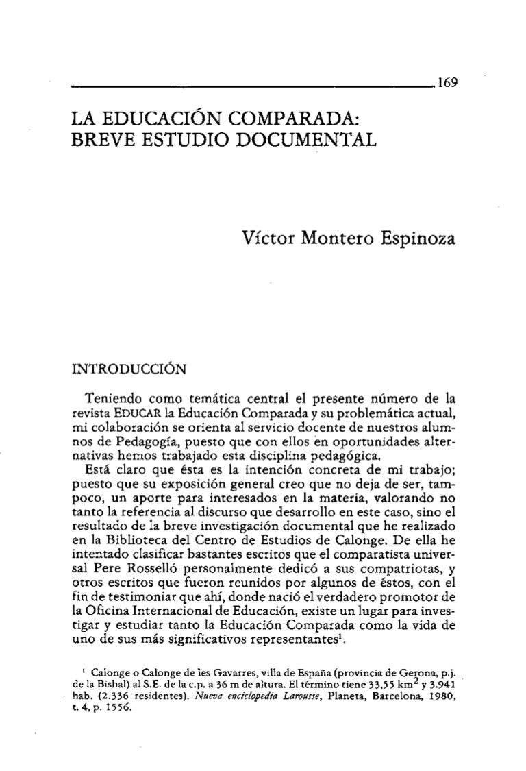 La educación comparada