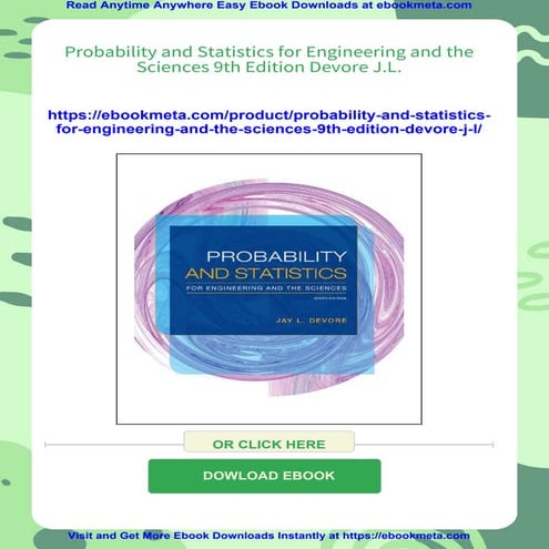 Probability and Statistics for Engineering and the Sciences 9th Edition Devor...