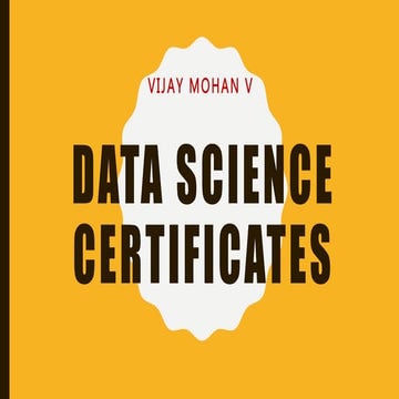DATA SCIENCE CERTIFICATES