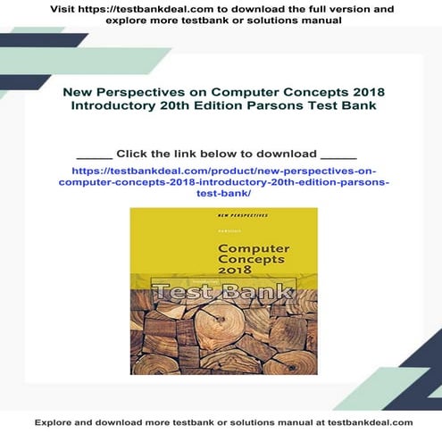 New Perspectives on Computer Concepts 2018 Introductory 20th Edition Parsons ...