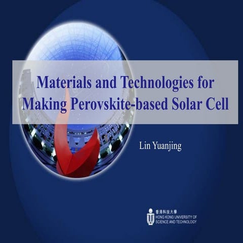 Perovskite solar cells | PPTX