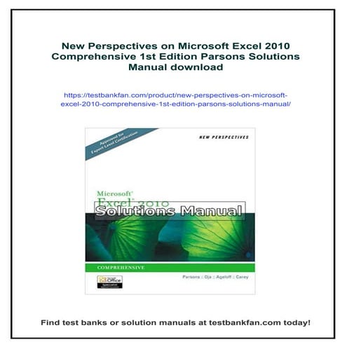 Excel module 1 ppt presentation | PPTX