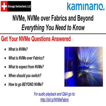 Webinar: NVMe, NVMe over Fabrics and Beyond - Everything You Need to Know