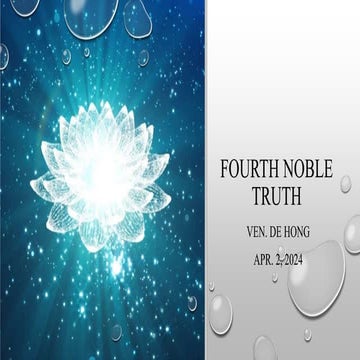 4/2/2024 - Fourth Noble Truth • Mindfulness Meditation and Dharma Talk with V...