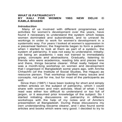 Patriarchy | PDF