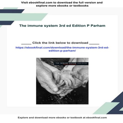 The immune system 3rd ed Edition P Parham | PDF