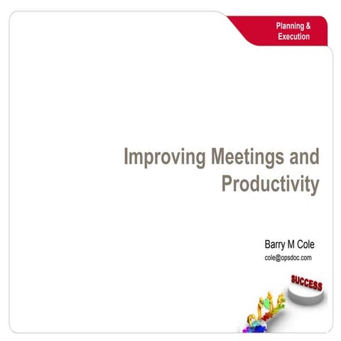 Improving Meetings and Meeting Productivity