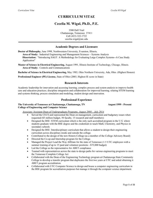 Wigal Adm Vitae 2016 rev1