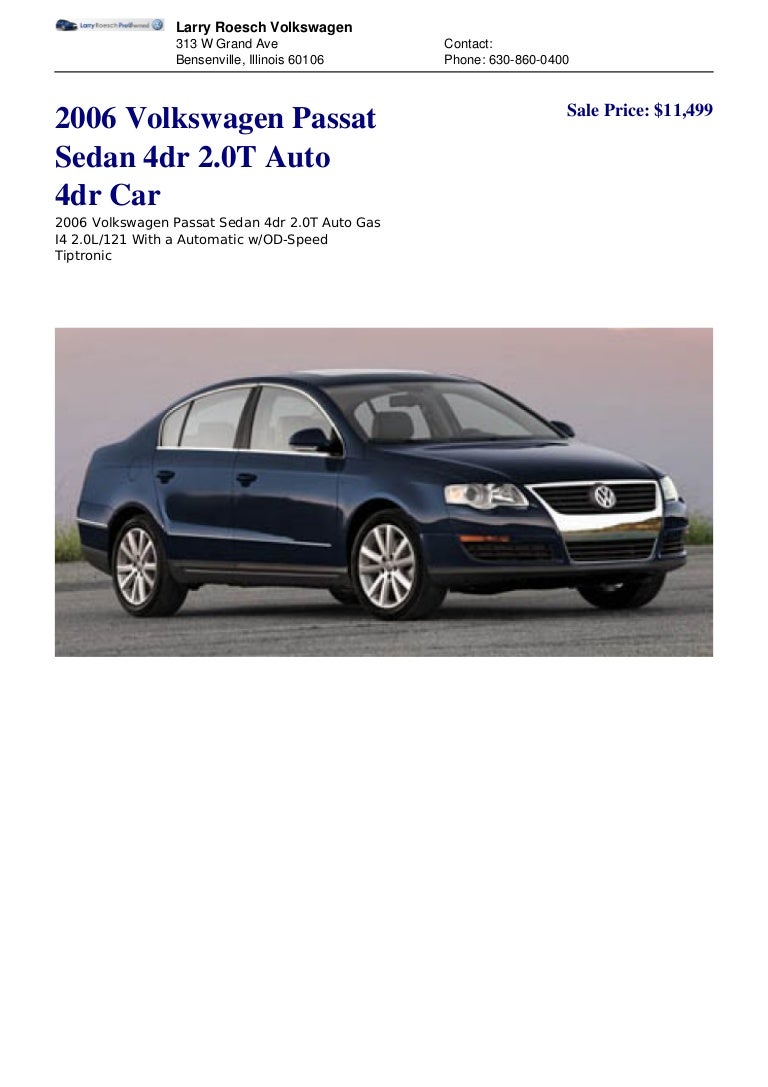 Volkswagen Passat Owners Manual 2004