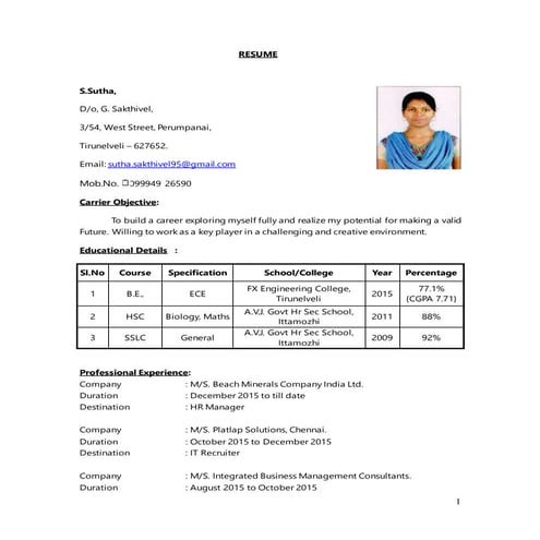 Swathi resume | DOCX