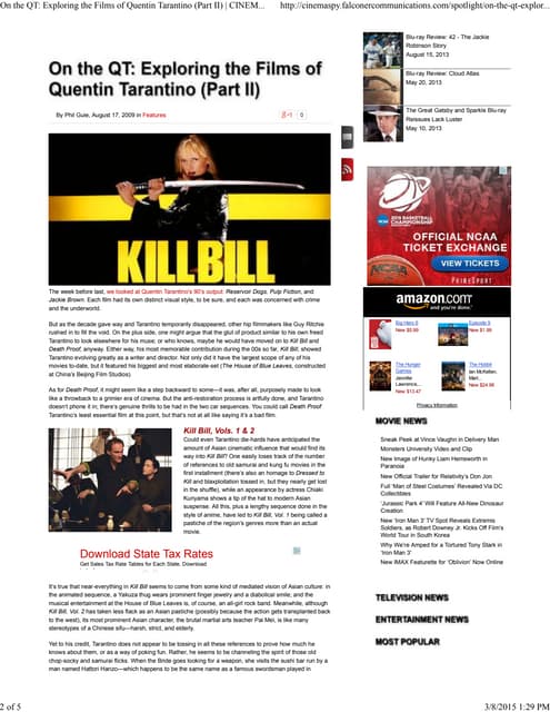 The Films of Quentin Tarantino, Part II